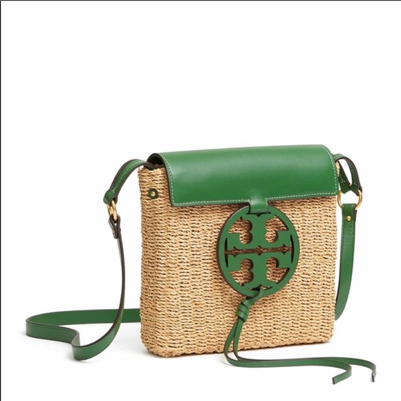 Tory Burch Miller straw green crossbody bag - Picture 2 of 9